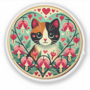 Pegatina Calico Cat love