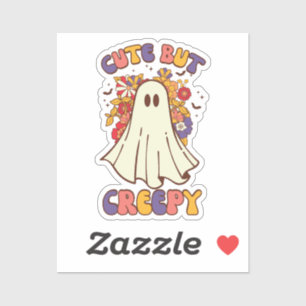 Pegatina Cálido pero tremendo retro groovy Halloween