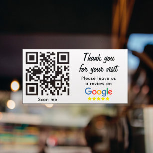 Pegatina Calificación comercial con Google revisa el código