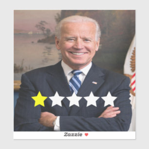 Pegatina Calificación de aprobación del presidente Joe Bide