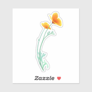 Pegatina California Poppy Sticker