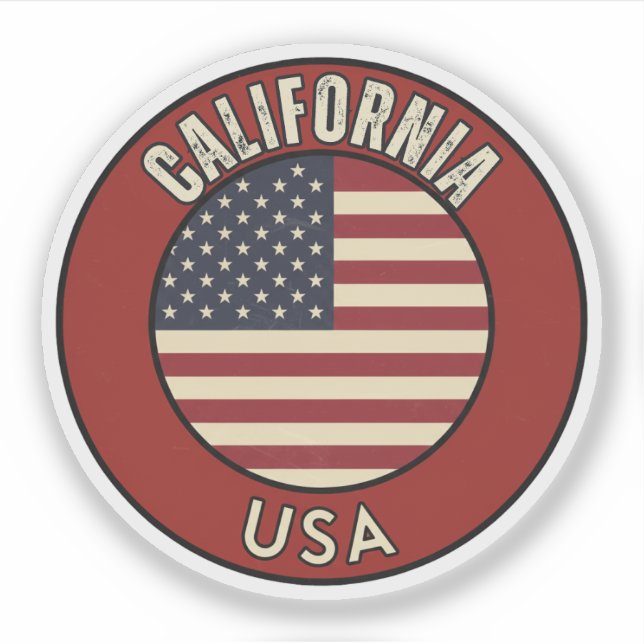 Pegatina California United States (Anverso)