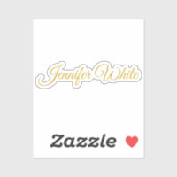 Caligrafía Elegante Dorado & Blanco Nombre Retro A