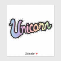 Caligrafía manuscrita de unicornio