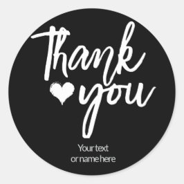 Pegatina caligráfica de agradecimiento