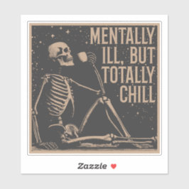 Pegatina Calle cósmica: El esqueleto relajado