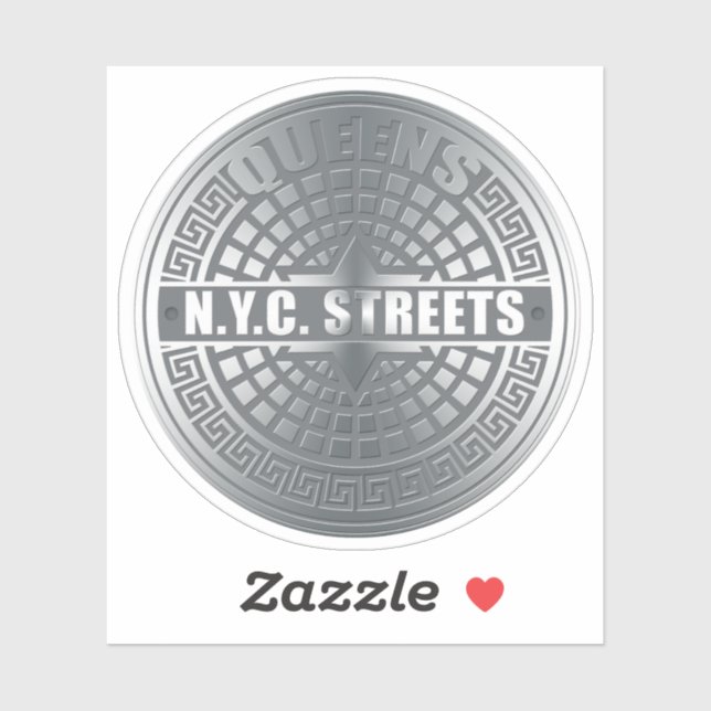 Pegatina Calles de Nueva York Queens (Hoja)