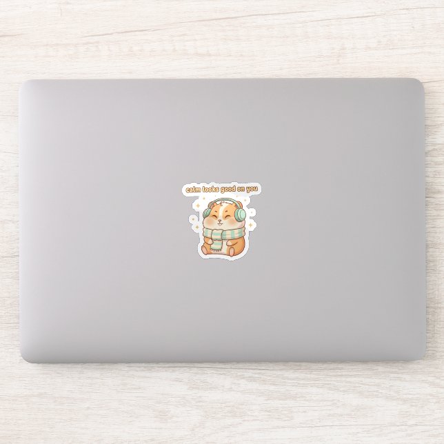 Pegatina Calm Looks Good On You – Cute Hamster Sticker  (Ordenador)