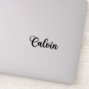Pegatina Calvin Name - Caligrafía manuscrita