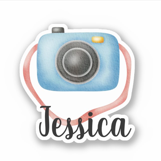PEGATINA CÁMARA DE NOMBRE PERSONALIZADA (Anverso)