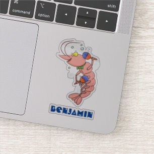 Pegatina Camarón alegre, personalizado de la gamba