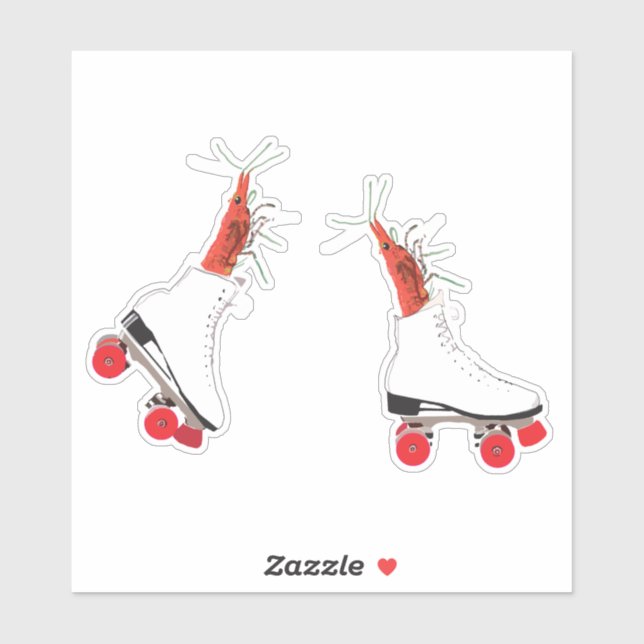 Pegatina Camarones en la piel (Hoja)