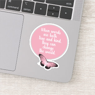 Pegatina Cambiar la cita del Buda Mundial