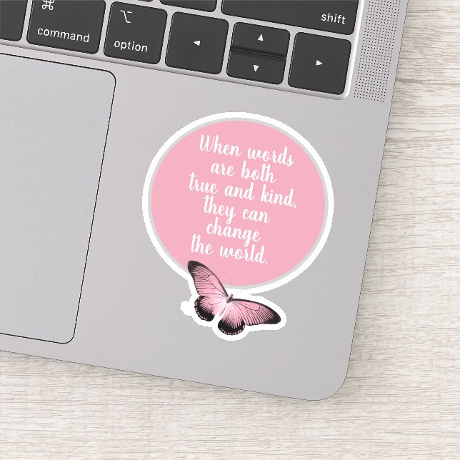 Pegatina Cambiar la cita del Buda Mundial (Detalle)