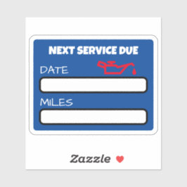 Pegatina Cambio de aceite de recordatorio de cambio de acei