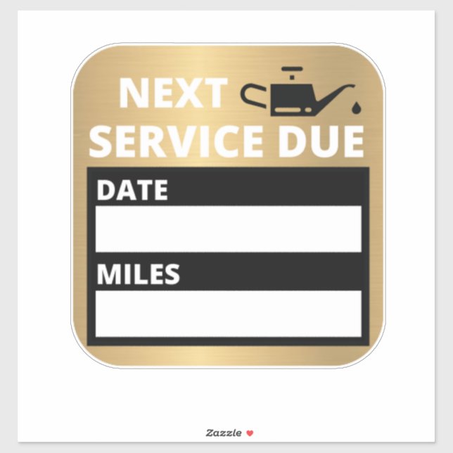 Pegatina Cambio de aceite,Siguiente recordatorio de servici (Hoja)