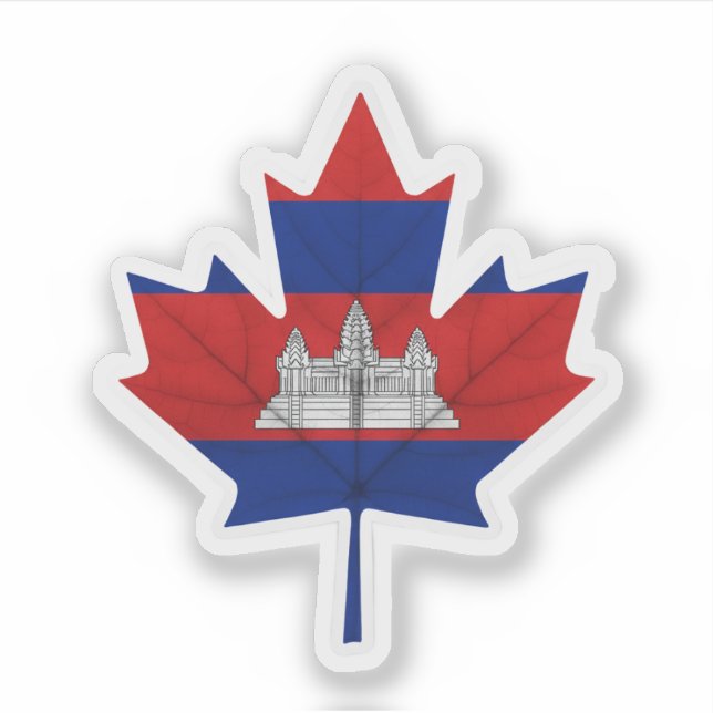 Pegatina Camboyano Canadiense (Anverso)