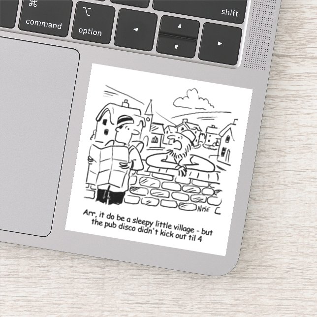 Pegatina Caminando con un jugador visitante (Detalle)