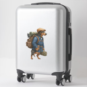 Pegatina Caminante Dachshund