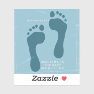 Pegatina Caminar es la mejor medicina Hipócrates cita