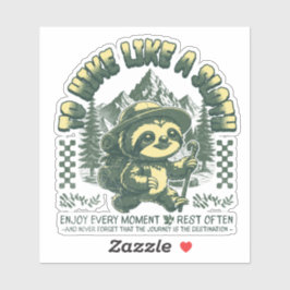 Pegatina Caminata Como Sloth Graciosa Caminando Camiseta Mo