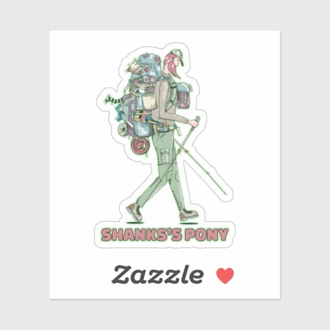 Pegatina Caminata divertida de Shanks (Hoja)