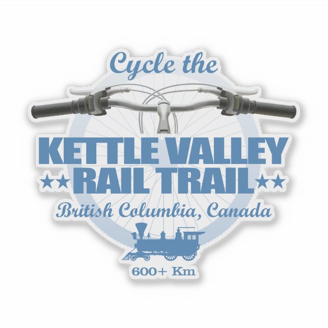 Pegatina Camino de Kettle Valley (H2) (Anverso)