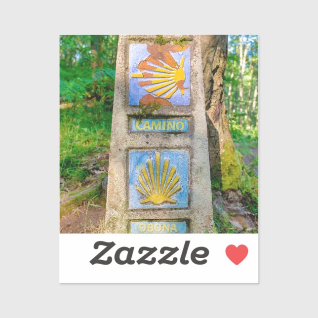 Pegatina Camino de Santiago (Hoja)