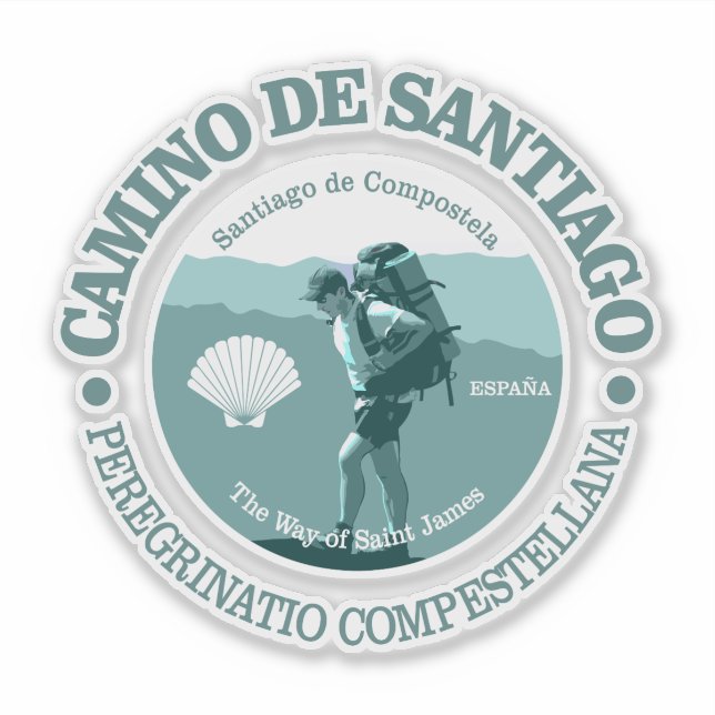 Pegatina Camino de Santiago (T) (Anverso)