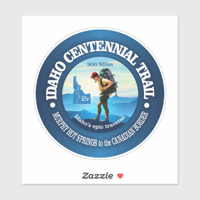 Pegatina Camino del Centenario de Idaho (C) (Hoja)