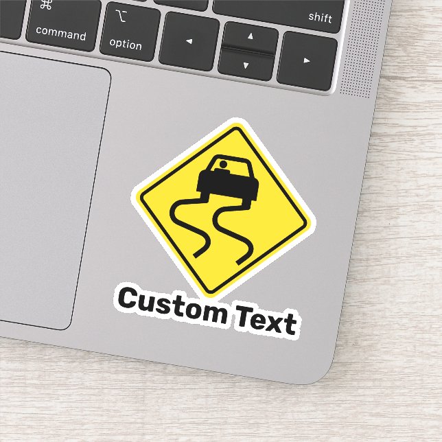 Pegatina Camino resbaladizo cuando el agua (Detalle)