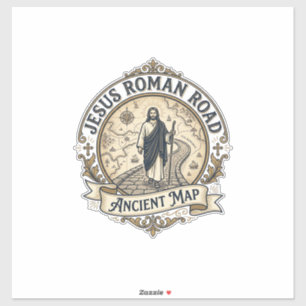 Pegatina Camino Romano Jesús Mapa Antiguo Camino Romano Jes