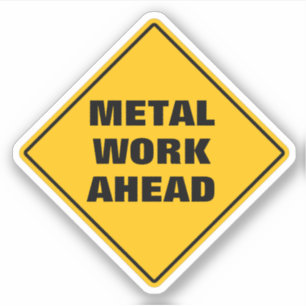 Pegatina Caminos de diamantes amarillos advertencia signo t