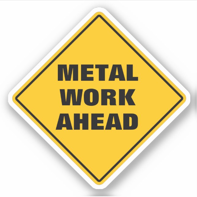 Pegatina Caminos de diamantes amarillos advertencia signo t (Anverso)