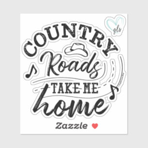 Pegatina Caminos rurales me llevan a casa ©GraphicLoveShop