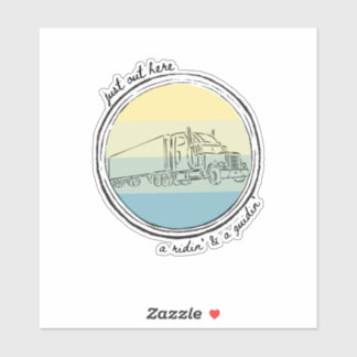 Pegatina Camión, Conducción en camiones, semi-camión, puest