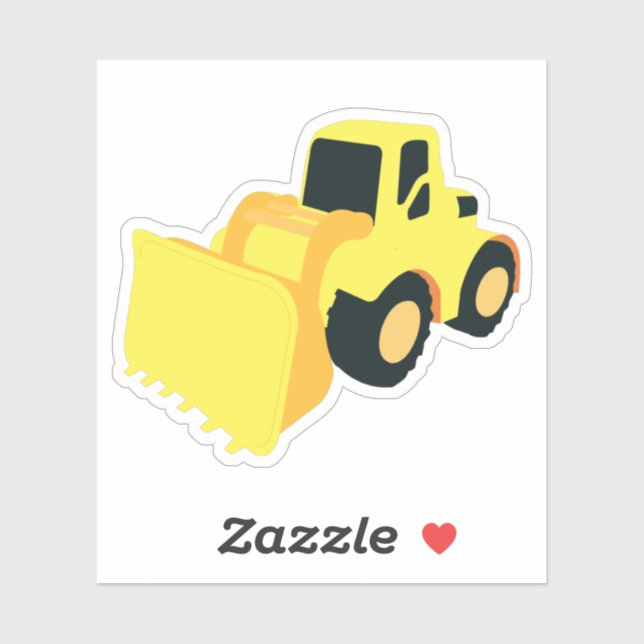 Pegatina Camión de Construcción Cargador Frontal (Hoja)