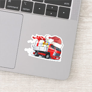 Pegatina Camión de Navidades personalizados