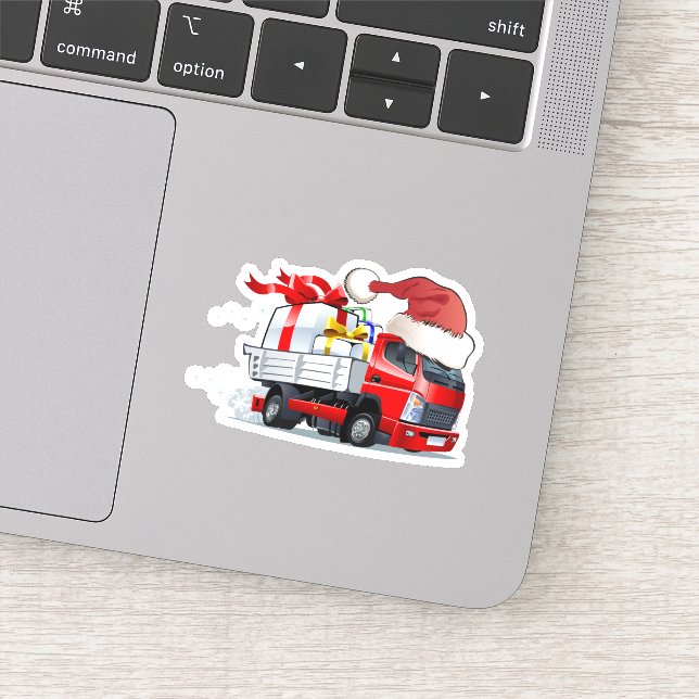 Pegatina Camión de Navidades personalizados (Detalle)