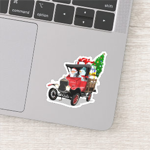 Pegatina Camión de Navidades personalizados