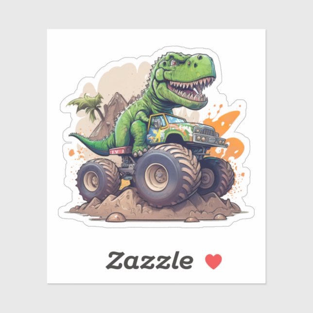 Pegatina Camión Monstruo Rex (Hoja)