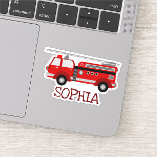 Pegatina Camión rojo personalizado