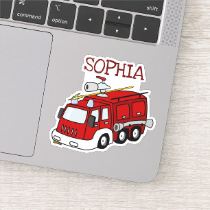 Pegatina Camión rojo personalizado