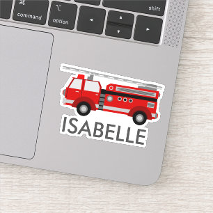 Pegatina Camión rojo personalizado