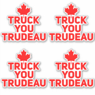 Pegatina Camión Trudeau Camión contra Justin Trudeau