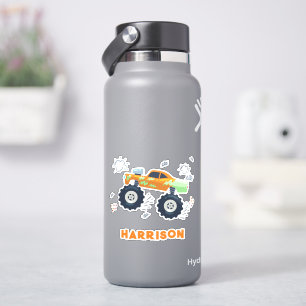Pegatina Camiones de Monstruos de Nombre Personalizado