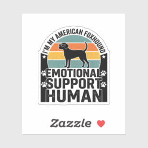 Pegatina Camisa de apoyo emocional humano Foxhound American