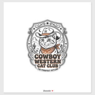 Pegatina Camisa de arte de vaquero occidental para amantes 