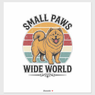 Pegatina Camisa de Chow Chow Pequeñas Patitas Mundo Amplio