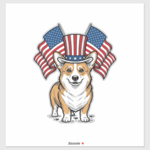 Pegatina Camisa de diseño de grabado vintage de perro Corgi